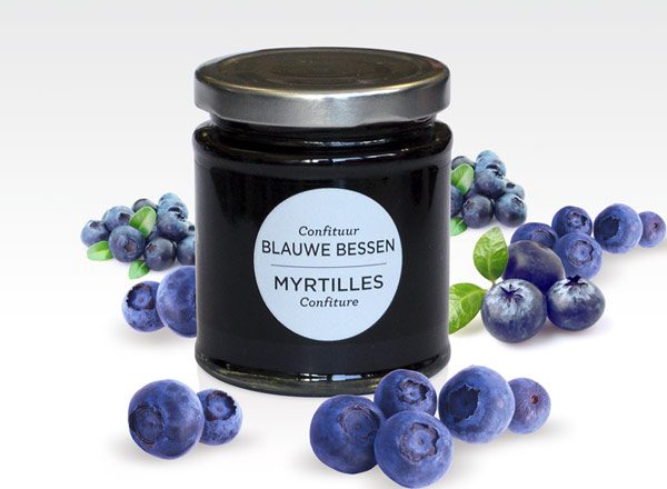 Confiture de myrtilles vendue au profit de la Croix Bleue de Belgique