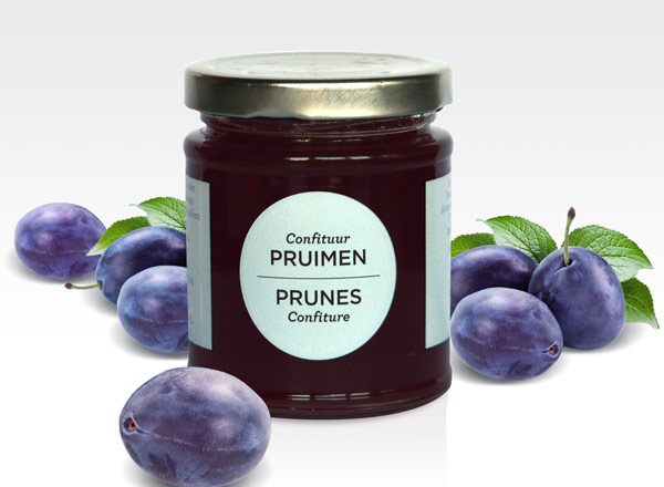 Confiture de prunes vendue au profit de la Croix Bleue de Belgique